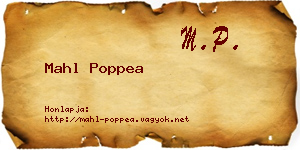 Mahl Poppea névjegykártya